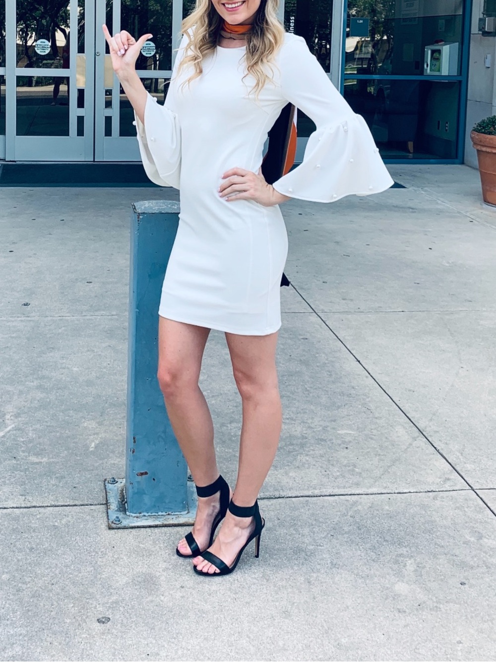 Lulus All White Pearl Dress